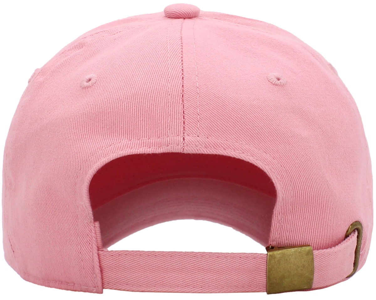 Pink Low Profile Baseball Caps Back View